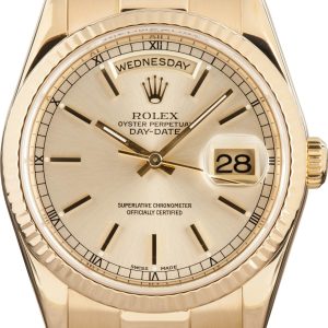 Platinum Day Date Green Dial Luxury Elegance Watch