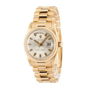 Rolex Date Date Luxury Replica Watch 41mm Silver Case - Image 3